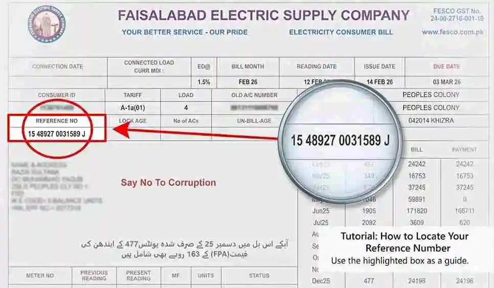 FESCO Reference Number